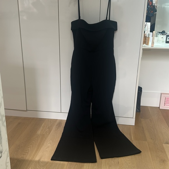 Nadine Merabi Sabrina Black Jumpsuit NWT US12 - Picture 6 of 9